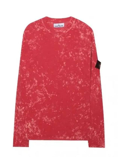 Off-Dye OVD Treatment Long Sleeve T Shirt Cyclamen - STONE ISLAND - BALAAN 2