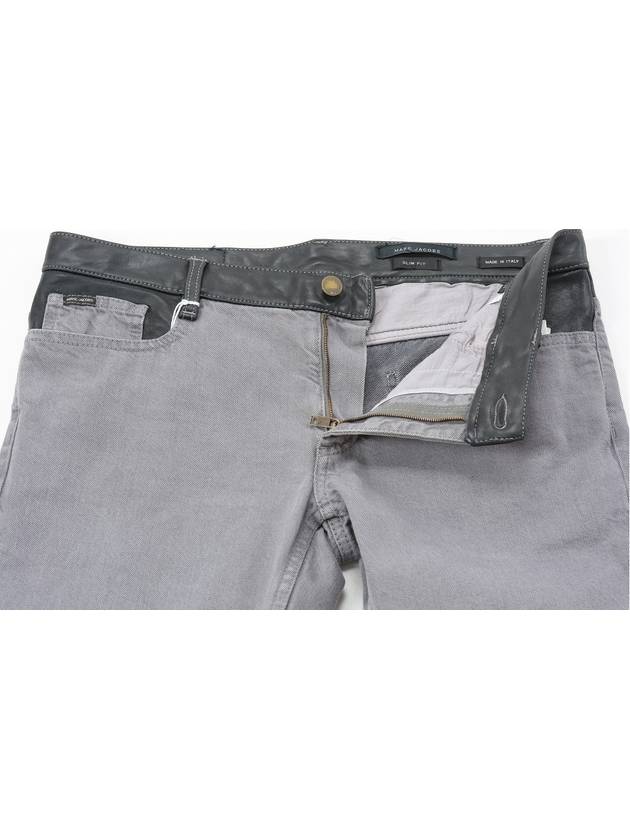 Leather docking slim fit gray denim - MARC JACOBS - BALAAN 6