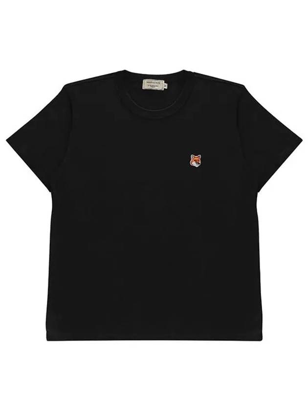 Fox Head Patch Regular Short Sleeve T-Shirt Black - MAISON KITSUNE - BALAAN 3