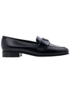 Brushed Leather Loafers Black - PRADA - BALAAN 3