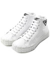 Triangle Logo High Top Sneakers White - PRADA - BALAAN 1