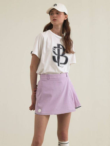 Cool stretch pleated skirt Lavender - POSHERD - BALAAN 1