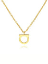 Gancini Large Necklace Brass & Gold - SALVATORE FERRAGAMO - BALAAN 2