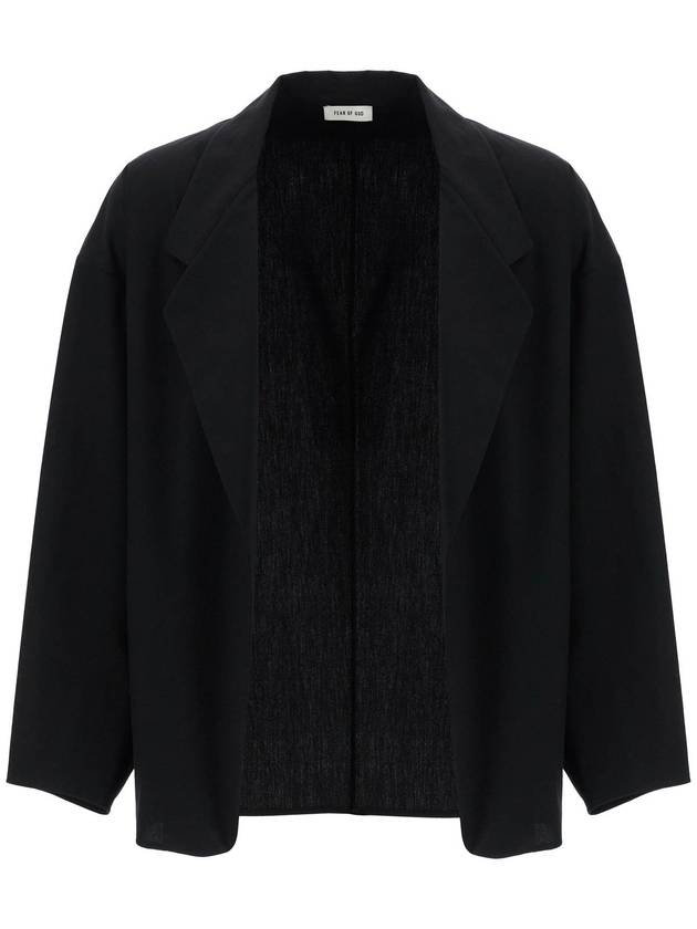 blazer in misto cotone e lana nero oversize con zip - FEAR OF GOD - BALAAN 1