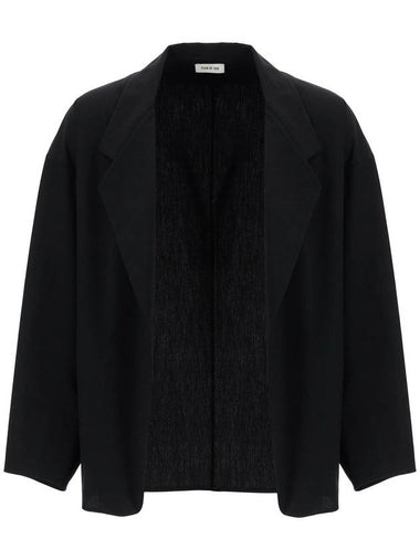 blazer in misto cotone e lana nero oversize con zip - FEAR OF GOD - BALAAN 1