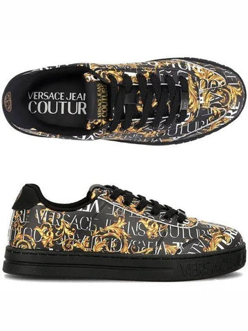 Jean Couture 76YA3SK6 ZPA60 G89 Court 88 Printing Baroque Men's Sneakers _ 992651 - VERSACE - BALAAN 1