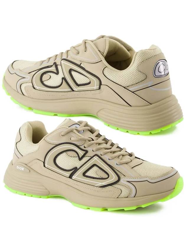 B30 CD Logo Patch Technical Fabric Low Top Sneakers Beige - DIOR - BALAAN 2