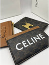 Triomphe Canvas Logo Card Wallet Tan - CELINE - BALAAN 2