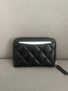 Classic Zipped Coin Purse Grained Calfskin & Gold Black - CHANEL - BALAAN 4