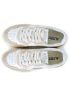 Women's Medalist Suede Low Top Sneakers Beige White - AUTRY - BALAAN.