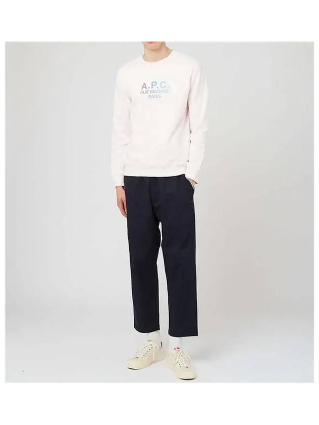 Logo Paolo Crew Neck Sweatshirt Pink - A.P.C. - BALAAN 4