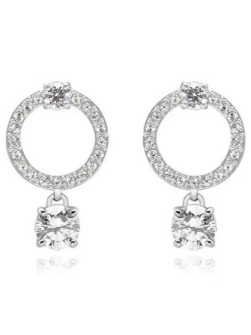 Constella Crystal Hoop Earrings Silver - SWAROVSKI - BALAAN 1