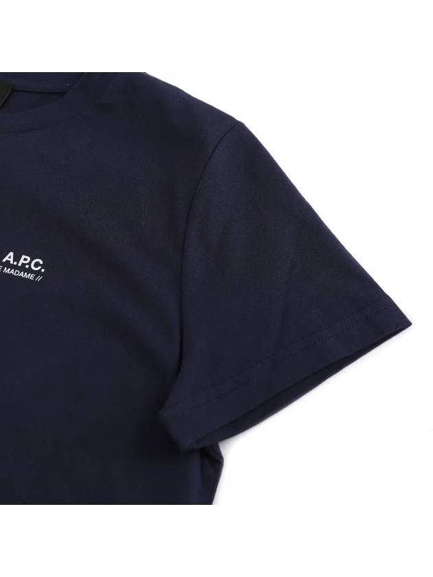 Item Logo Crew Neck Short Sleeve T-Shirt Navy - A.P.C. - BALAAN 6