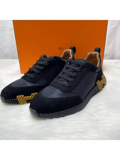 Bouncing Suede Low Top Sneakers Black - HERMES - BALAAN 2