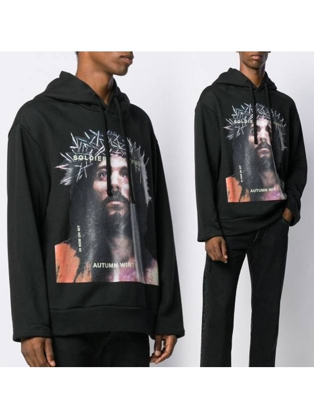 Jesus print hoodie black - IH NOM UH NIT - BALAAN 2