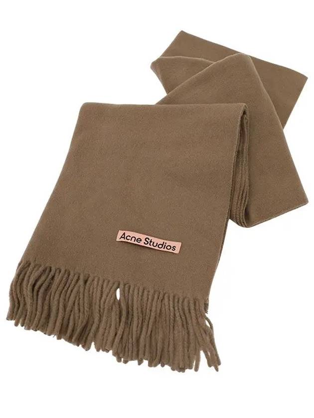 Wool Fringe Scarf Caramel Brown - ACNE STUDIOS - BALAAN 4