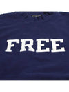 Women's Free Embroidery Distressed Sweatshirt Navy - BALENCIAGA - BALAAN 4