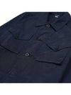 Logo Patch Cotton Long Sleeve Shirt Navy - CP COMPANY - BALAAN 10