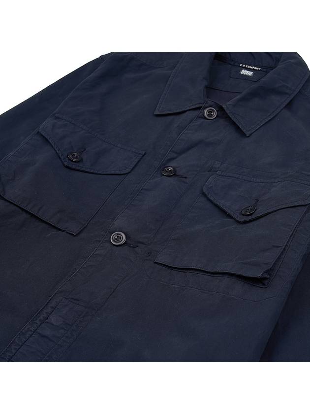 Logo Patch Cotton Long Sleeve Shirt Navy - CP COMPANY - BALAAN 10