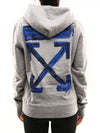 Acrylic Arrow Slim Fit Long Sleeve Hoodie Grey - OFF WHITE - BALAAN 7