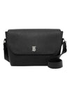 Small Leather Messenger Bag Black - BURBERRY - BALAAN 1