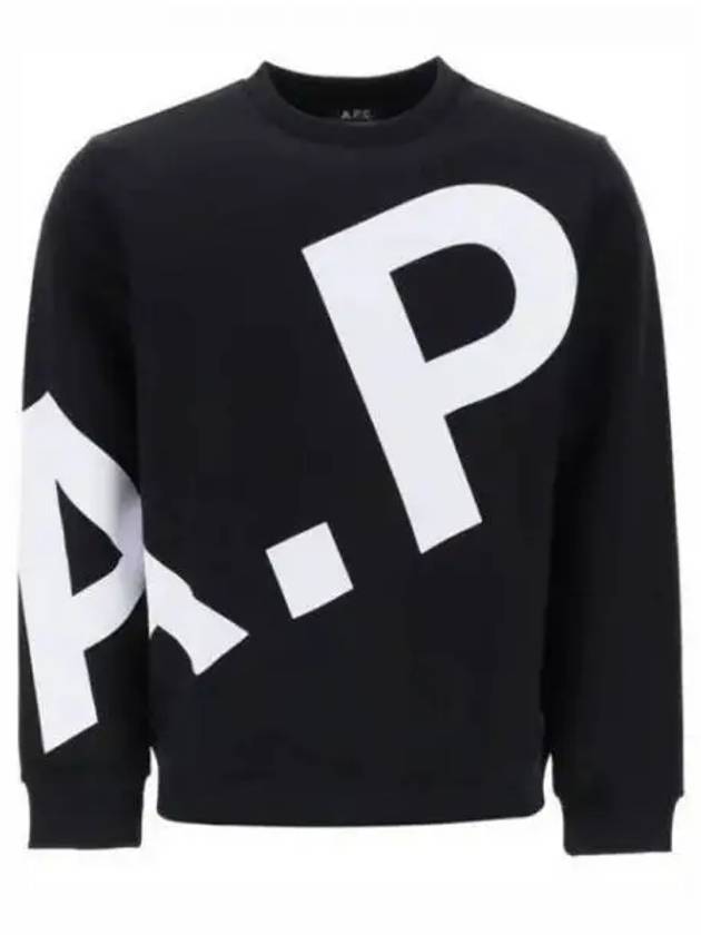 Cory Big Logo Cotton Sweatshirt Black - A.P.C. - BALAAN 2