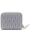 Matelasse Nappa Leather Coin Wallet Grey - MIU MIU - BALAAN 3