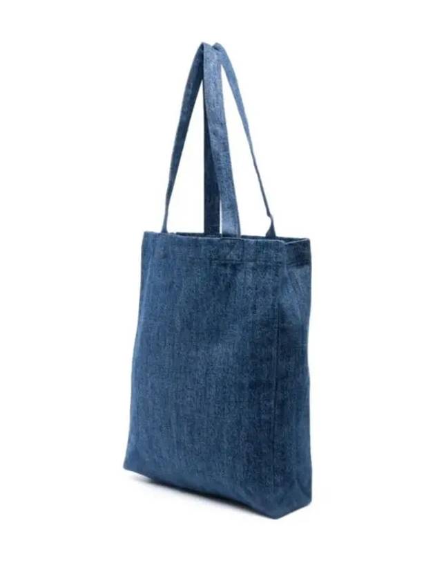 Lou Logo Denim Tote Bag Washed Indigo - A.P.C. - BALAAN 3