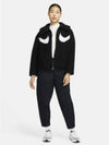 Swoosh Sherpa Full Zip Jacket Black - NIKE - BALAAN 3