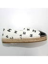 CC Logo Play Print Espadrilles White Black - CHANEL - BALAAN 9