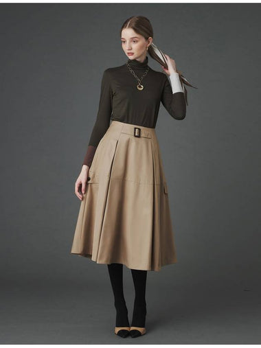 Marigold trench skirt dark beige - DE PERI MERA - BALAAN 1