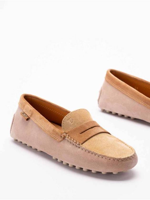 Gommino Suede Driving Shoes Beige - TOD'S - BALAAN 5