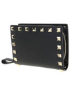 Small Size Rockstud Half Wallet Black - VALENTINO - BALAAN 3