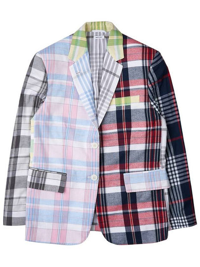 Women's Fun Mix Madras Classic Sports Jacket - THOM BROWNE - BALAAN 2