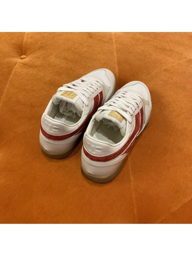 Men's Jackson Low Top Sneakers White Red - TOM FORD - BALAAN 6