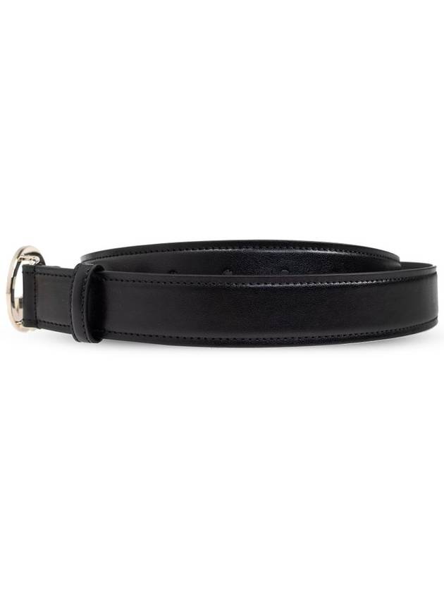 Blondie leather belt black - GUCCI - BALAAN 4