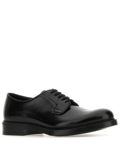 Men's Spazzolato LaceUp Oxford Black - PRADA - BALAAN 3