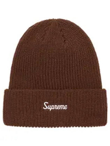 Loose Gauge Beanie Brown - SUPREME - BALAAN 1