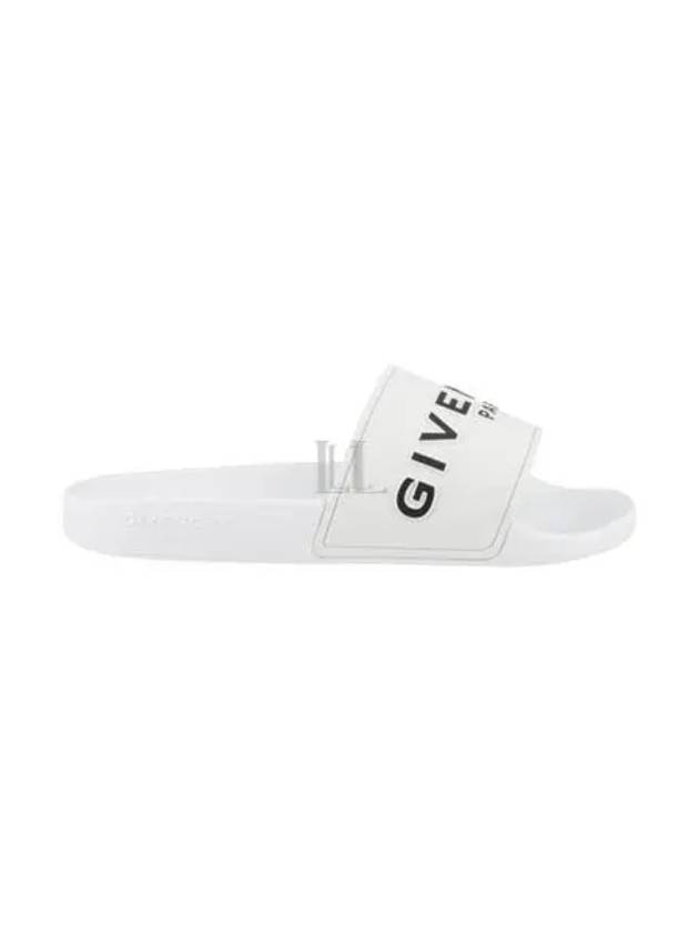 Logo Band Rubber Slippers White - GIVENCHY - BALAAN 2