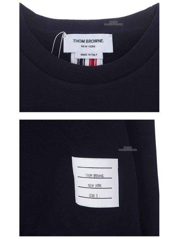 Center Back Stripe Crewneck Sweatshirt Navy - THOM BROWNE - BALAAN 7