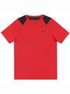 UA Raid 2.0 Short Sleeve T-Shirt Red - UNDER ARMOUR - BALAAN 1