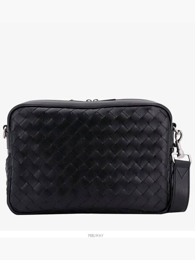 Intrecciato Camera Medium Cross Bag Black - BOTTEGA VENETA - BALAAN 3