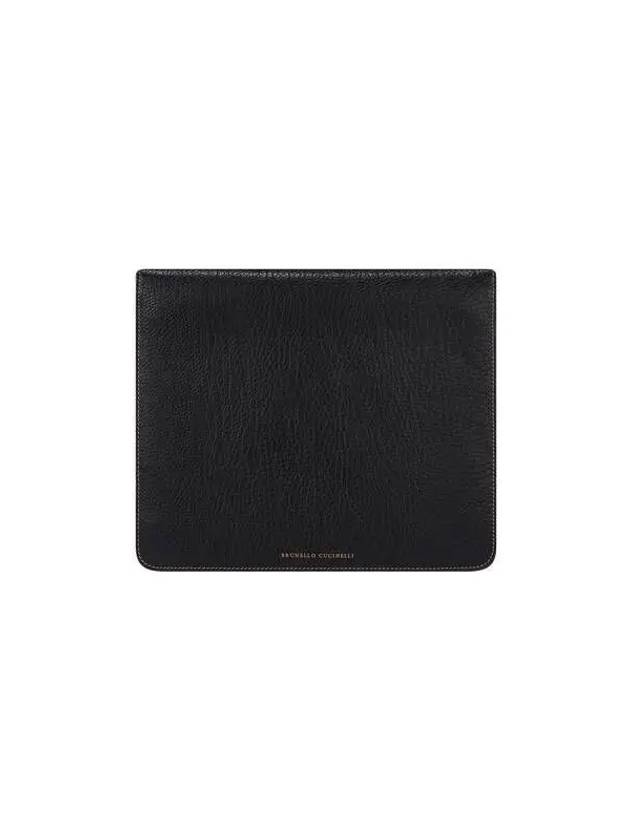 Men s Grainy Leather Document Holder Black - BRUNELLO CUCINELLI - BALAAN 1