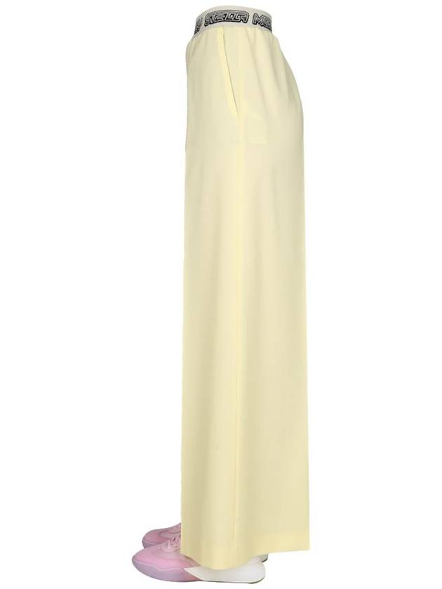 Women's Logo Tape Wide Pants Yellow - STELLA MCCARTNEY - BALAAN 4