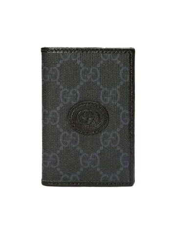 GG Supreme Card Wallet Black - GUCCI - BALAAN 1