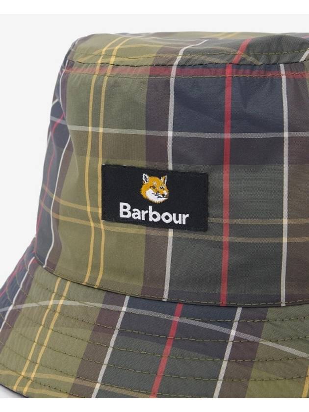 Cotton Reversible Bucket Hat Navy - BARBOUR - BALAAN 4