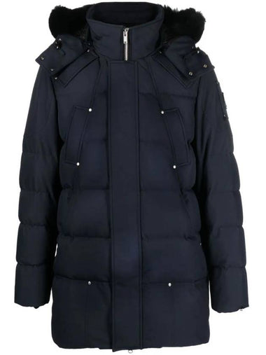 Cloud Neoshear Black Shearling Fur Parka Navy - MOOSE KNUCKLES - BALAAN 1