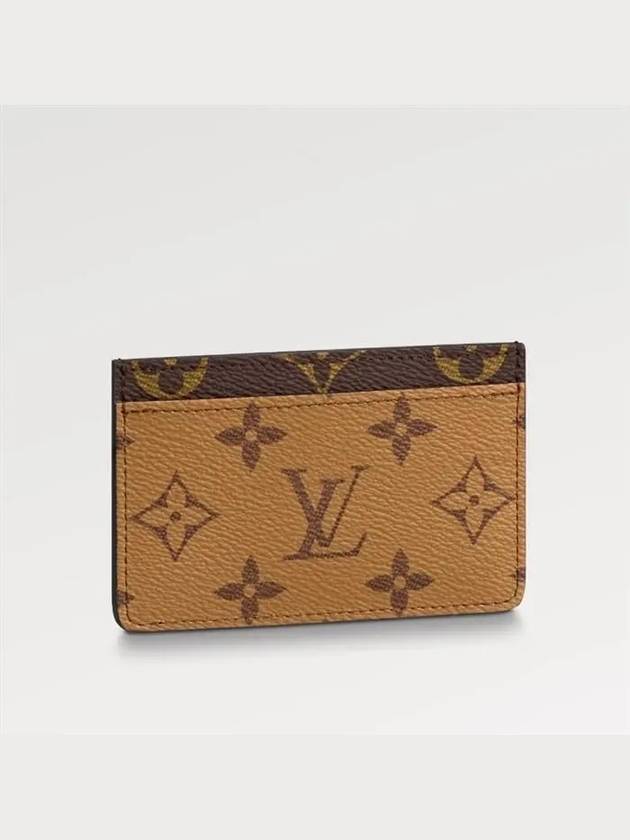 Monogram Reverse Canvas Card Wallet Brown - LOUIS VUITTON - BALAAN 2