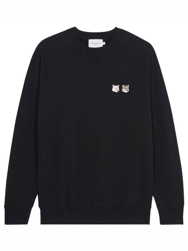 Monochrome Fox Head Patch Classic Sweatshirt Black - MAISON KITSUNE - BALAAN 2