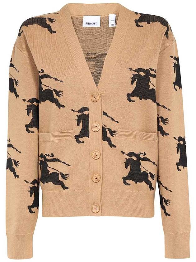 EKD Cotton Silk Cardigan Camel - BURBERRY - BALAAN 2